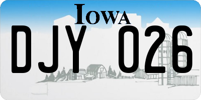 IA license plate DJY026