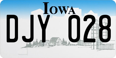 IA license plate DJY028
