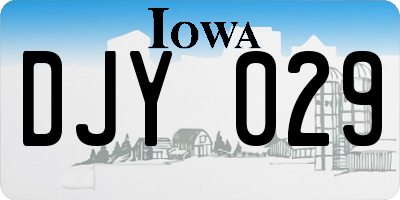IA license plate DJY029