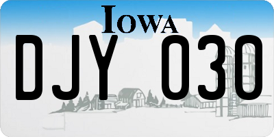 IA license plate DJY030