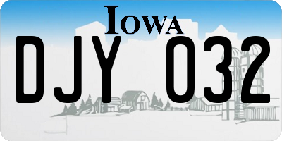 IA license plate DJY032