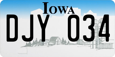 IA license plate DJY034