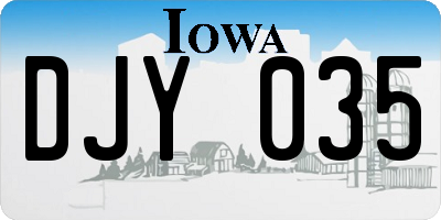 IA license plate DJY035