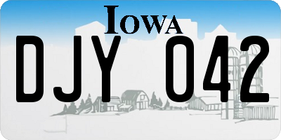 IA license plate DJY042
