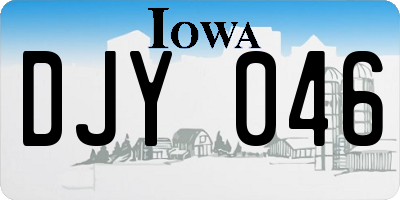 IA license plate DJY046