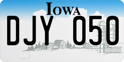 IA license plate DJY050