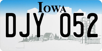 IA license plate DJY052