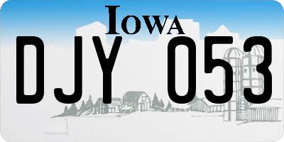 IA license plate DJY053