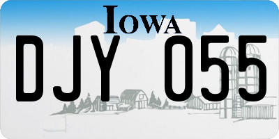 IA license plate DJY055