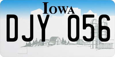 IA license plate DJY056