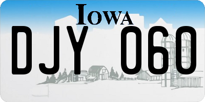 IA license plate DJY060