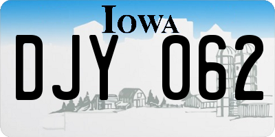 IA license plate DJY062