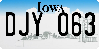 IA license plate DJY063