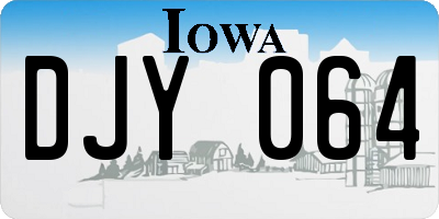 IA license plate DJY064