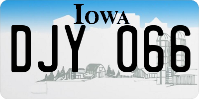 IA license plate DJY066