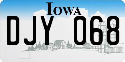 IA license plate DJY068