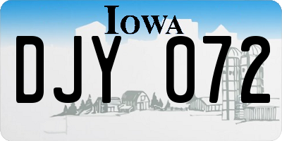 IA license plate DJY072