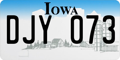 IA license plate DJY073