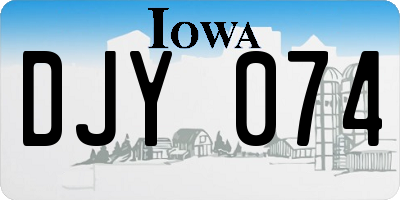 IA license plate DJY074