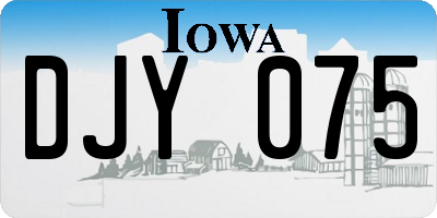 IA license plate DJY075