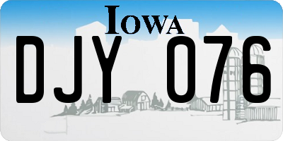 IA license plate DJY076