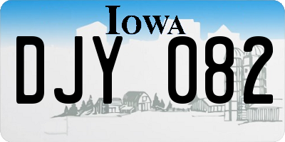 IA license plate DJY082