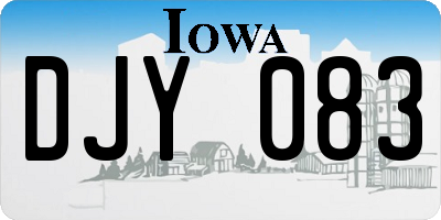 IA license plate DJY083