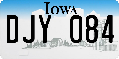IA license plate DJY084