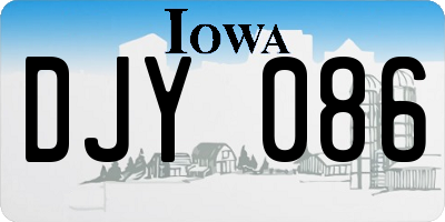 IA license plate DJY086