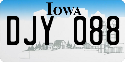 IA license plate DJY088