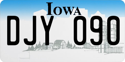 IA license plate DJY090