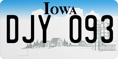 IA license plate DJY093