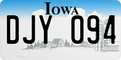 IA license plate DJY094