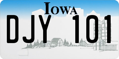 IA license plate DJY101