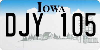 IA license plate DJY105
