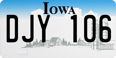 IA license plate DJY106
