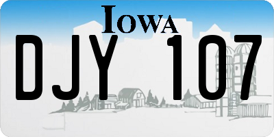 IA license plate DJY107