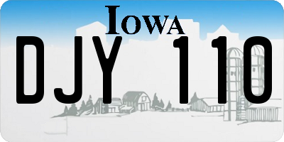 IA license plate DJY110