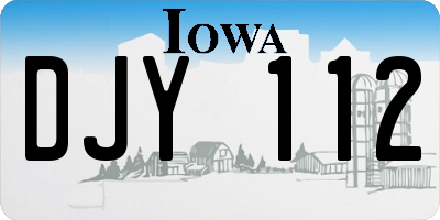 IA license plate DJY112