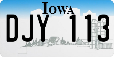 IA license plate DJY113