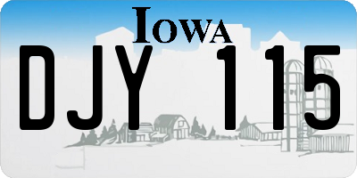 IA license plate DJY115