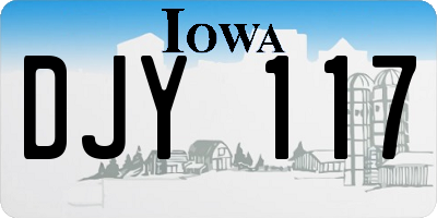 IA license plate DJY117