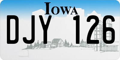 IA license plate DJY126