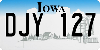 IA license plate DJY127