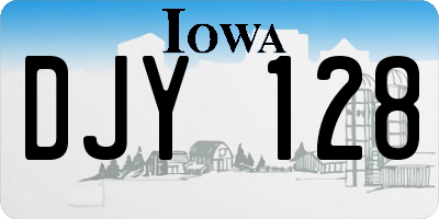 IA license plate DJY128