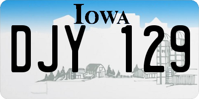 IA license plate DJY129