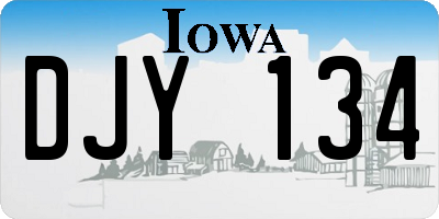 IA license plate DJY134