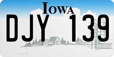IA license plate DJY139
