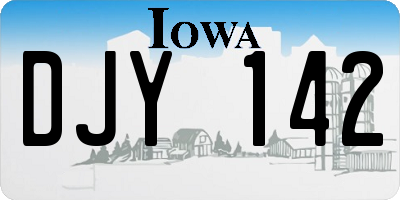 IA license plate DJY142