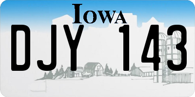 IA license plate DJY143